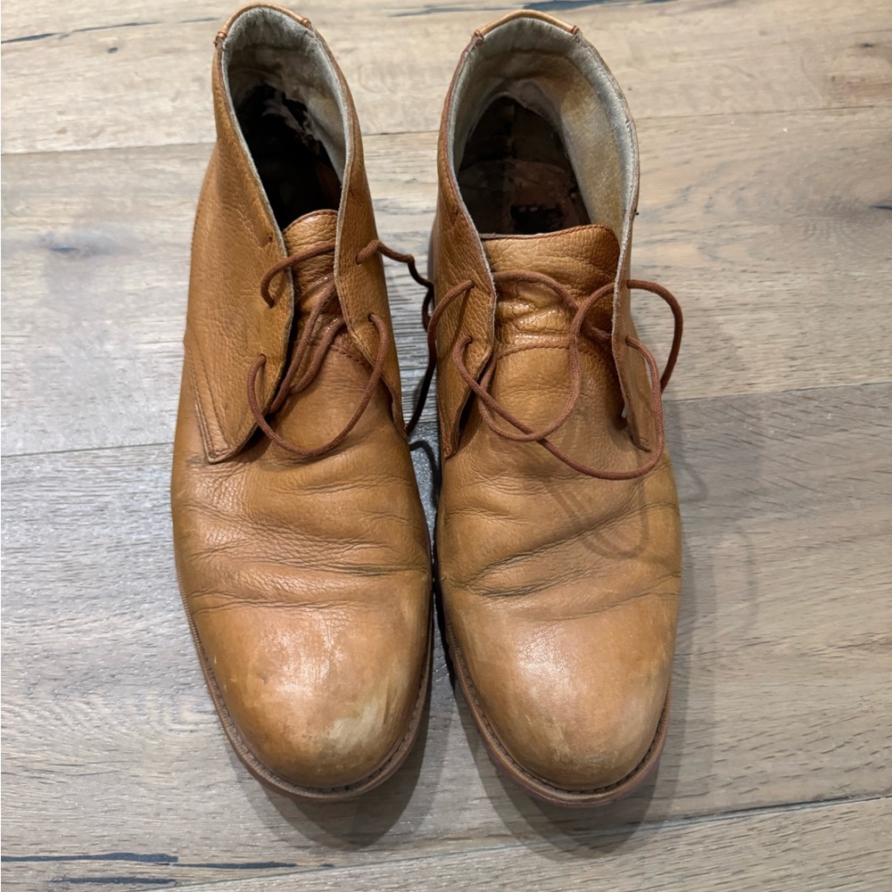 Cole Haan Tan Chukka Boots Leather Classic Design